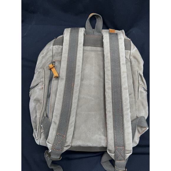 Augur Strauss Jans Canvas Leather Laptop Backpack Brown Distressed Boho Hiking - Picture 2 of 11